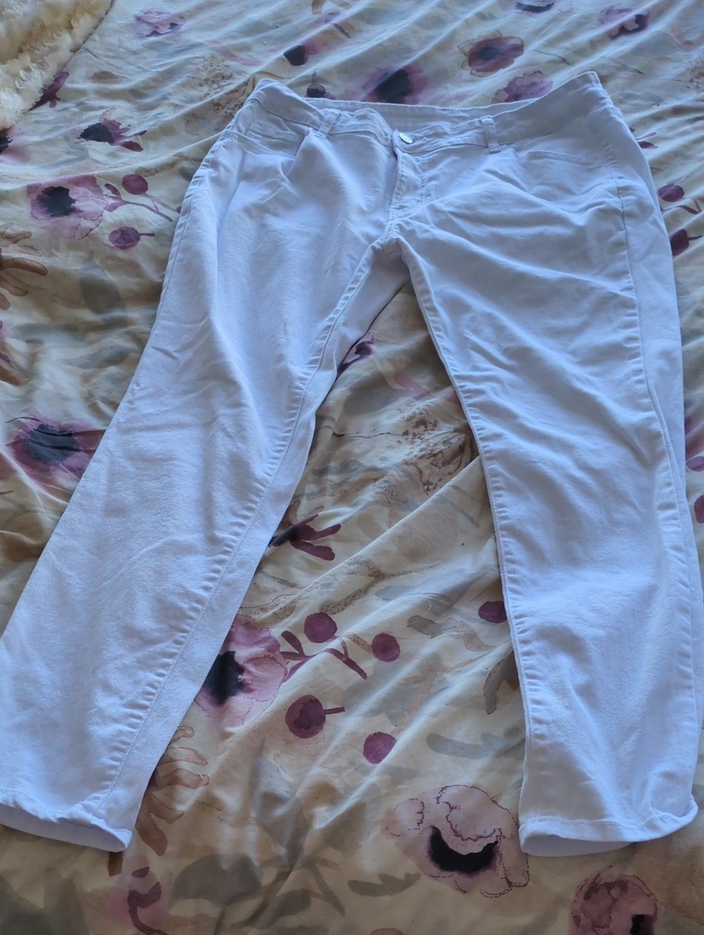 White Women's Stretch Jeans, XXL, New, Never Worn